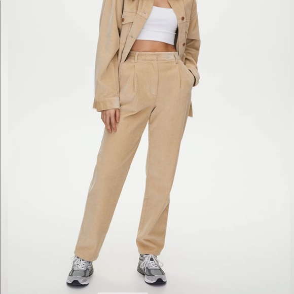 Aritzia Lennox Brown Corduroy Pant Size 8 - Picture 6 of 10